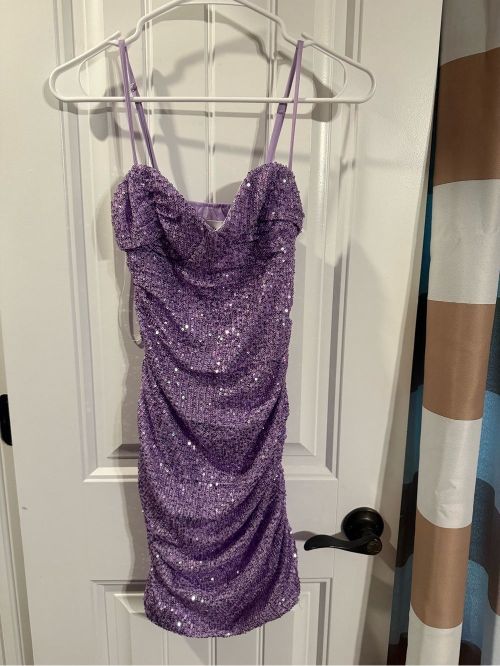 Hello Molly Lavender Sequin Mini Dress